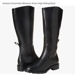 Amazon Essentials Women's Black Knee High Riding Boot